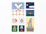 Kitta Washi Stamp Style Stickers - Bedtime