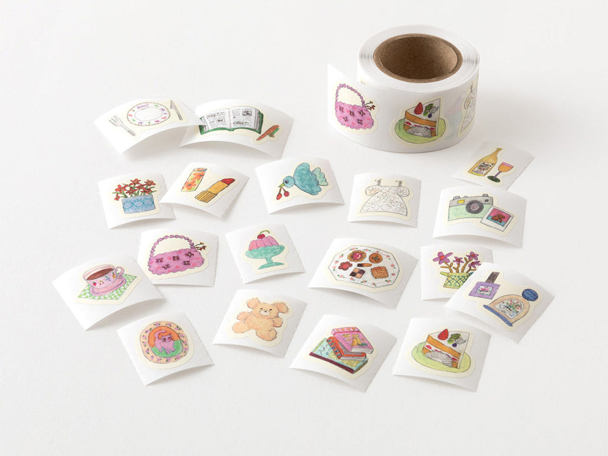 Midori Yuru Log Roll Sticker Motifs