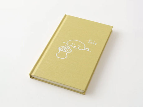 Midori Book Style Diary 2027 - Yellow Dog