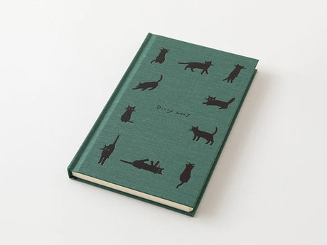 Midori Book Style Diary 2027 - Green Cat