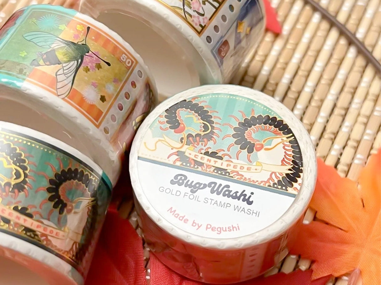 Gold Foil Bug Stamp Washi Tape