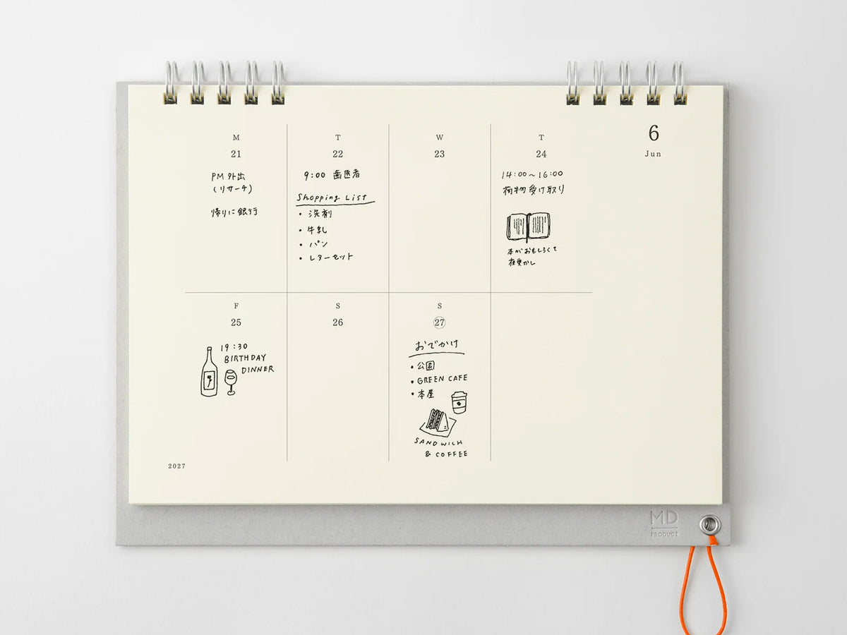 MD Desk Calendar 2027 Weekly