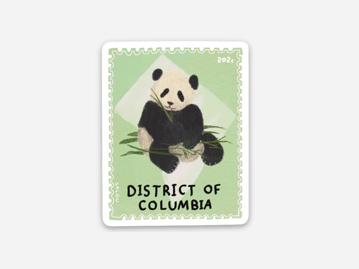 DC Panda Stamp Sized Vinyl Sticker