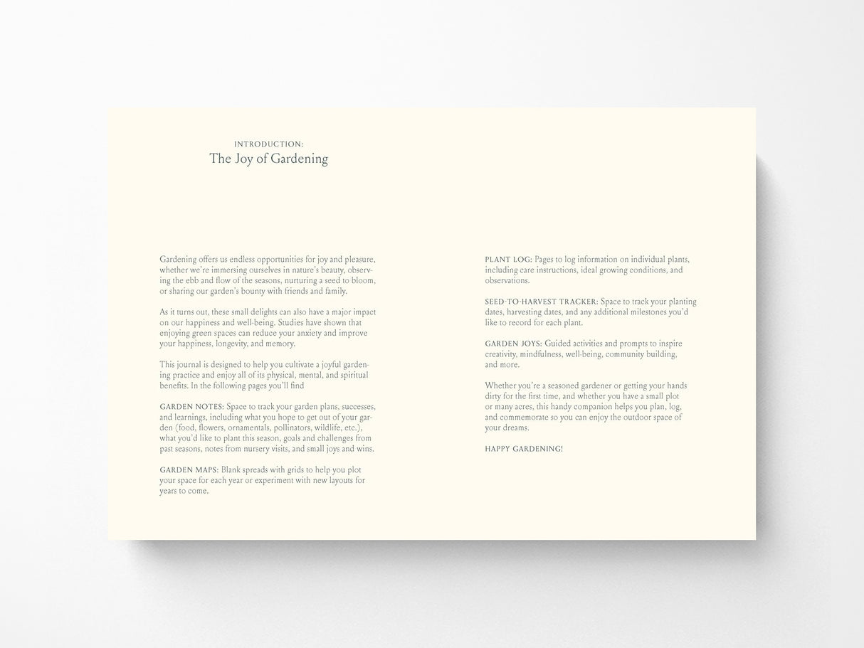 The Joyful Gardener's Journal