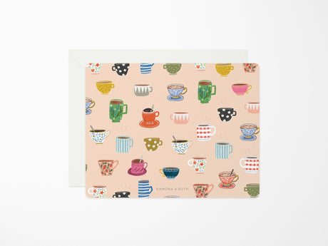 Coffee Mugs Flat Notes - Boxed Set of 6