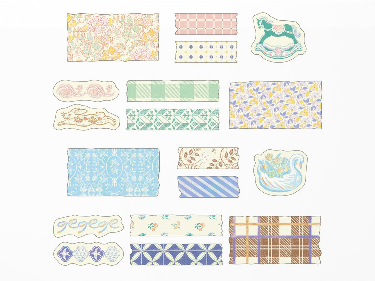 Midori Yuru Log Roll Sticker Antique