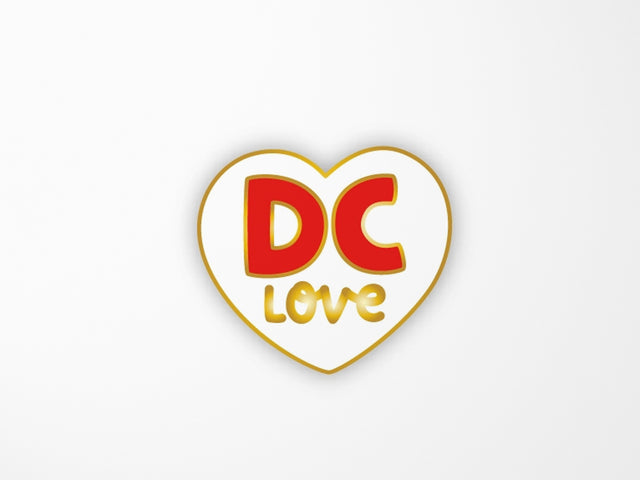 DC Love Heart Enamel Pin