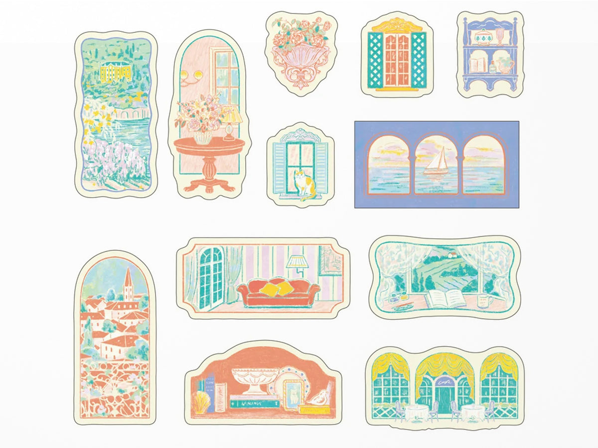 Midori Yuru Log Roll Sticker Window Views