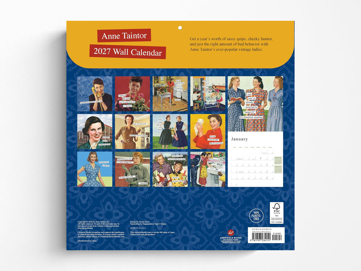 2027 Anne Taintor Wall Calendar