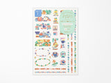 Midori Yuru Log Sticker 2 Sheets - Coffee Shop