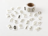 Midori Yuru Log Roll Sticker Numbers