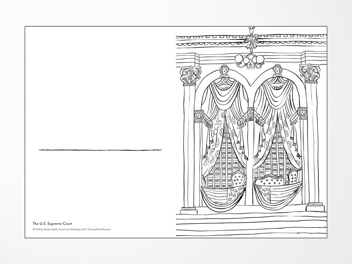 Iconic Washington DC Coloring Book