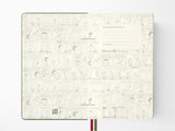 Moleskine x Peanuts Limited Edition Large Green Undated Planner 2026