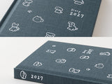 Midori Book Style Diary 2027 - Navy Dog