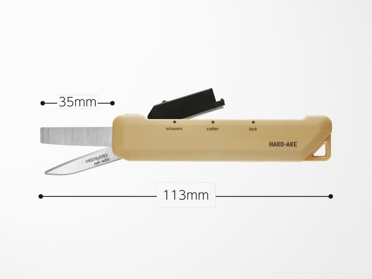 KOKUYO Hakoake 2Way Cutter + Mini Scissors
