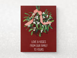Mistletoe Kisses Holiday Greeting Cards, Box of 10