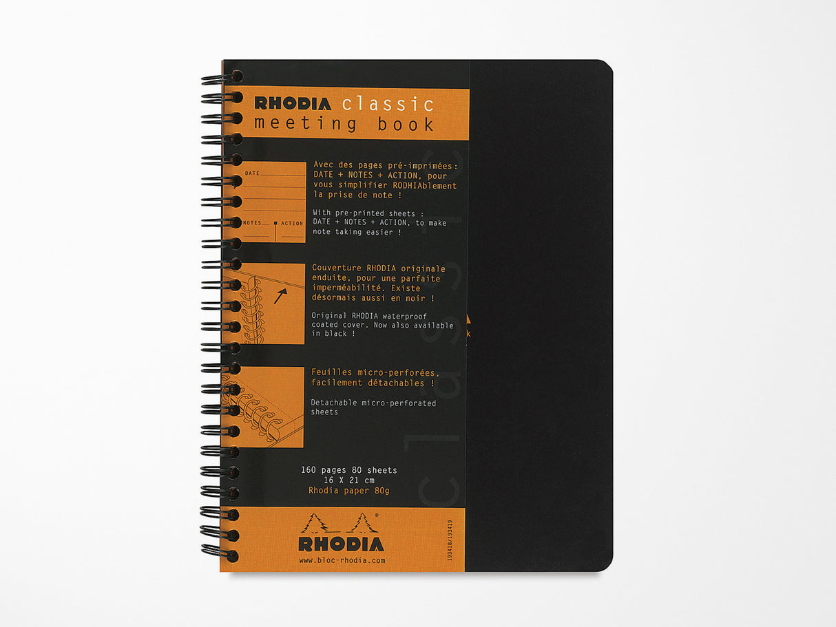Rhodia Spiral A5+ Meeting Book