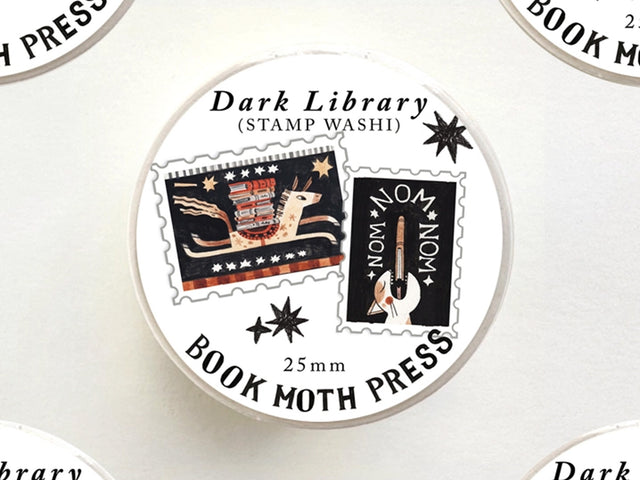 Dark Library Stamps Washi Tape