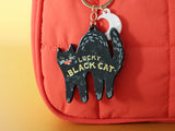 Lucky Black Cat Bag Charm