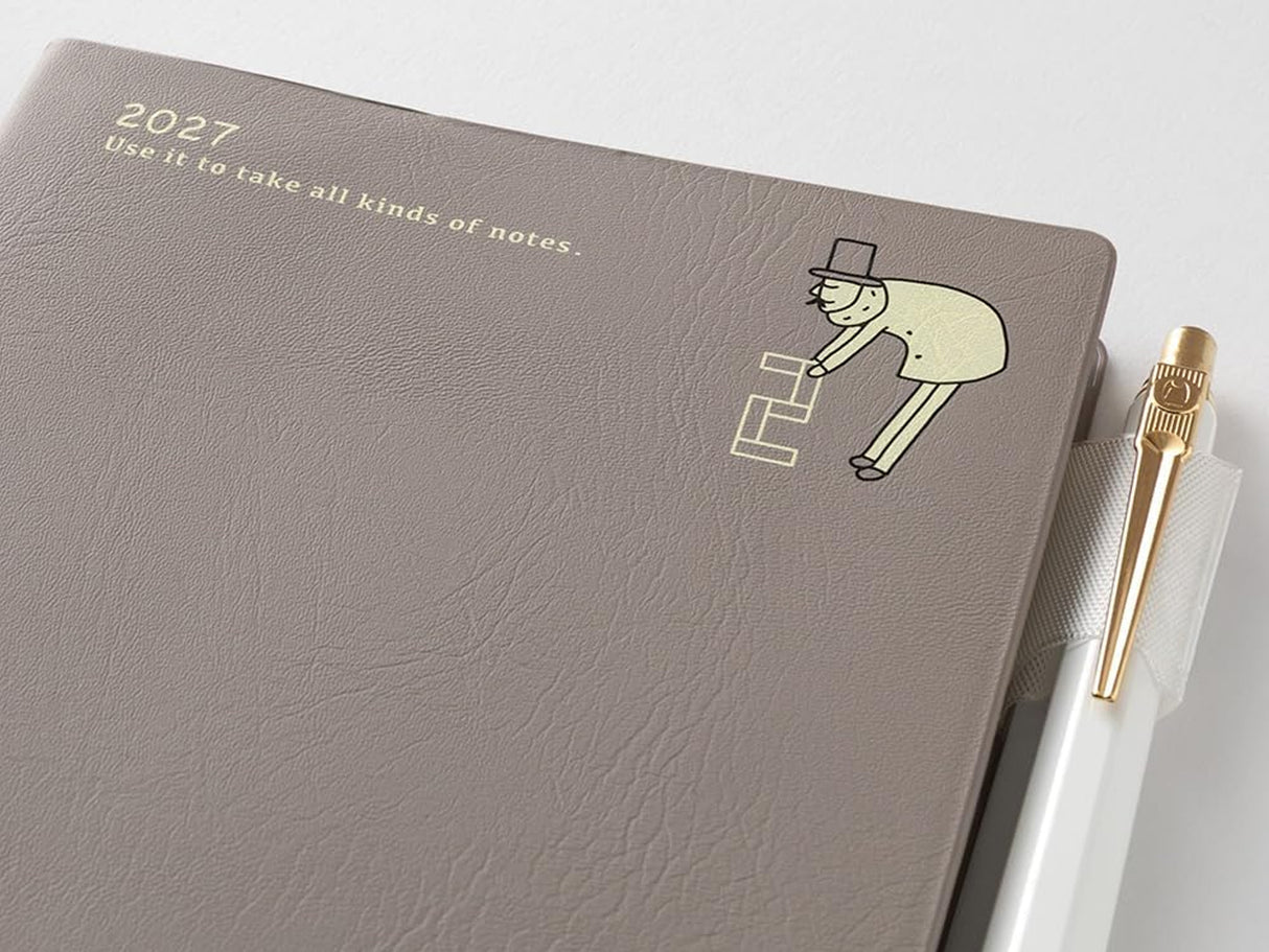 Midori Pocket Diary A6 Weekly Block Ojisan 2027