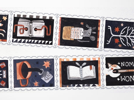 Dark Library Stamps Washi Tape