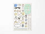 Midori Yuru Log Sticker 2 Sheets - Sweets & Animals