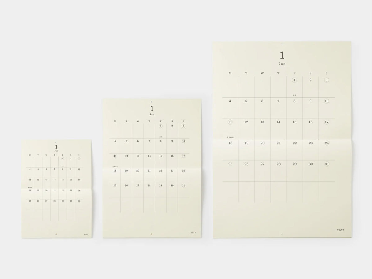 MD Wall Calendar 2027 Bi Folded A4