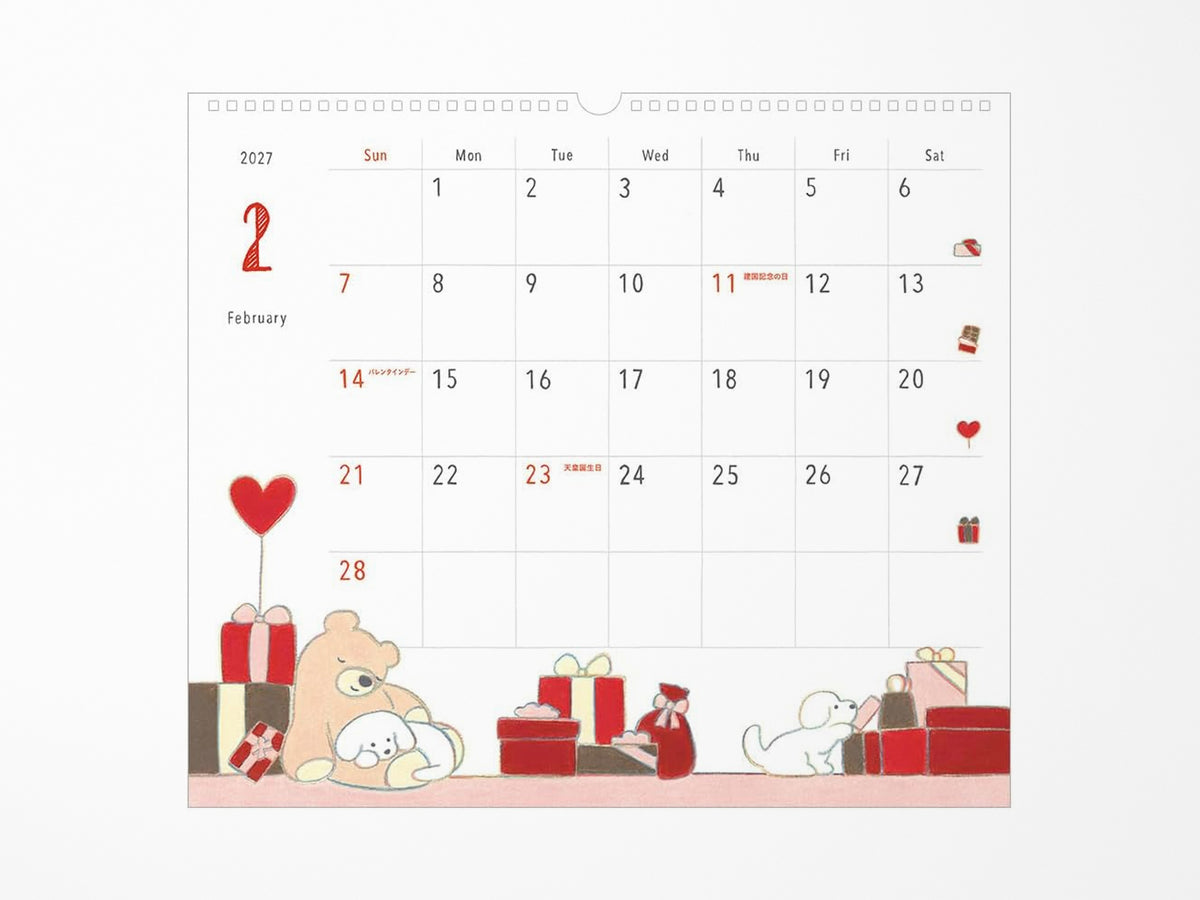 Midori Wall Calendar 2027 - Dog