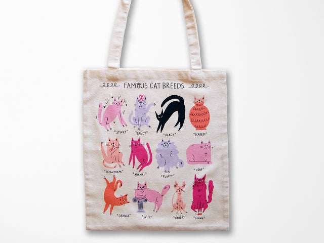 Famous Cat Breeds Tote Bag