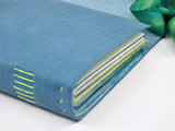 Blue Water Lily One of a Kind Leather Journal
