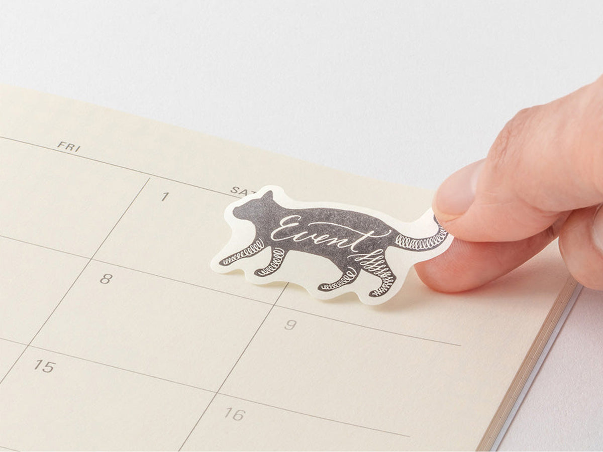 Midori Yuru Log Roll Sticker Calligraphy