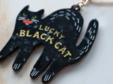 Lucky Black Cat Bag Charm