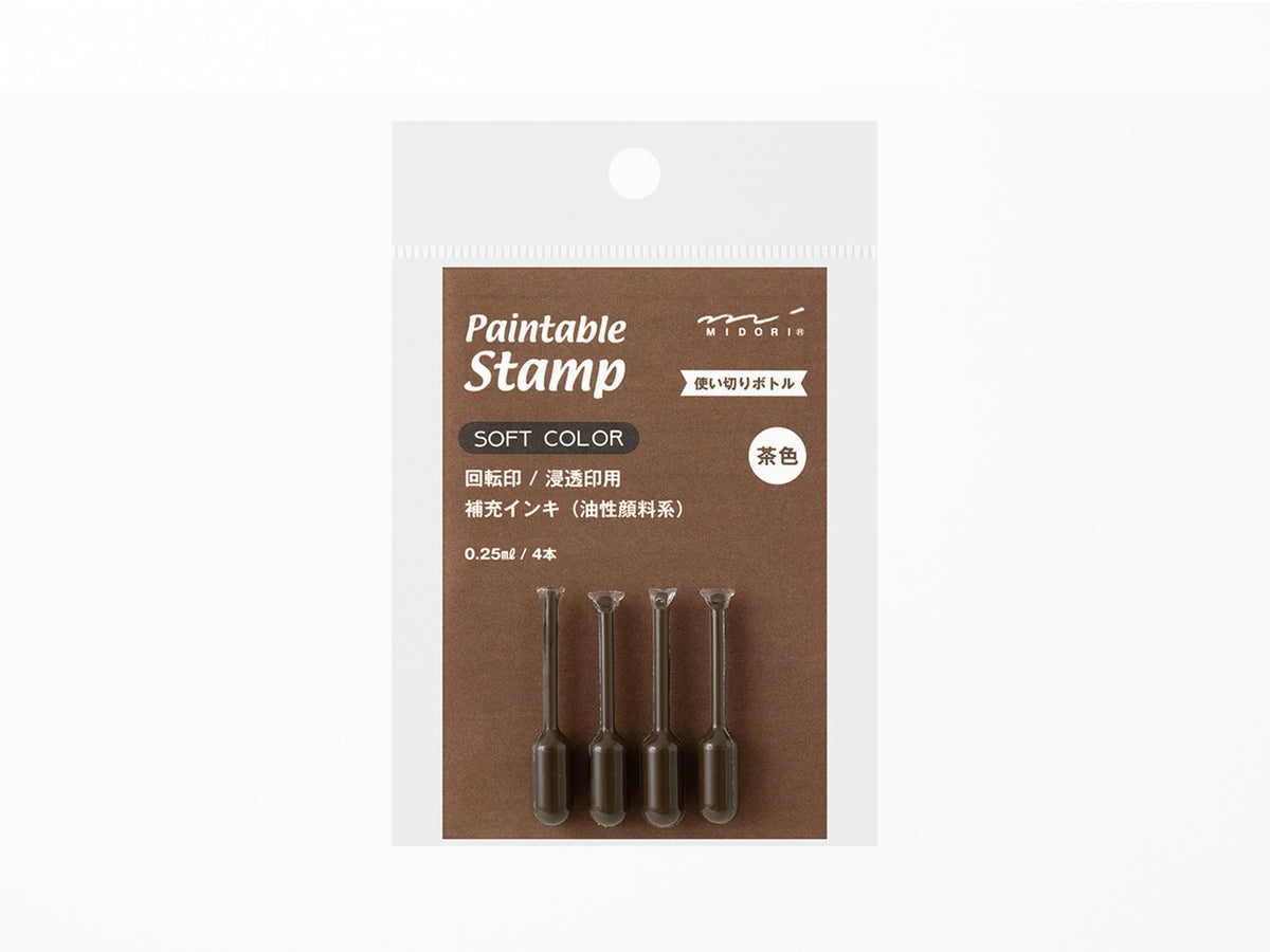 Midori Paintable Stamp Refilll Ink - Mini Brown