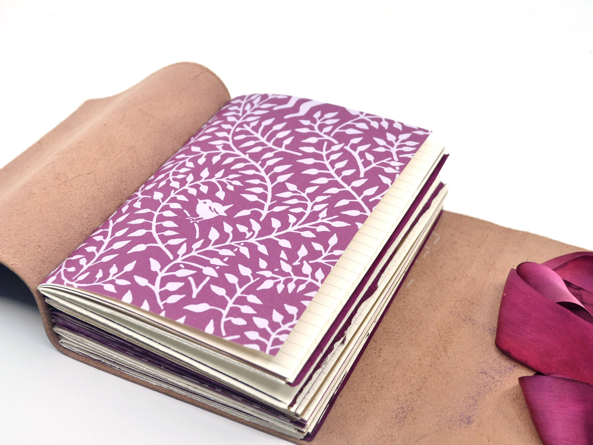 Berry Charm One of a Kind Leather Journal
