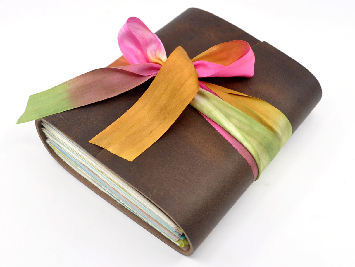 Grandmother's Flower Garden One of a Kind Leather Journal