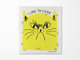 Snitty Kitty I Love to Clean Sponge Cloth