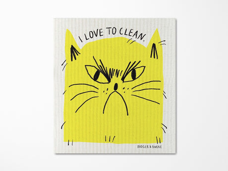 Snitty Kitty I Love to Clean Sponge Cloth