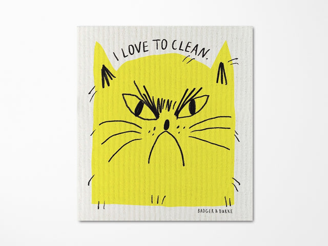 Snitty Kitty I Love to Clean Sponge Cloth