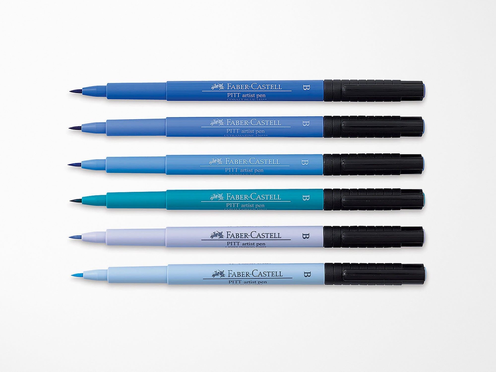 6 Faber Castell Pitt Artist Pen Wallet - Shades of Blue – Jenni