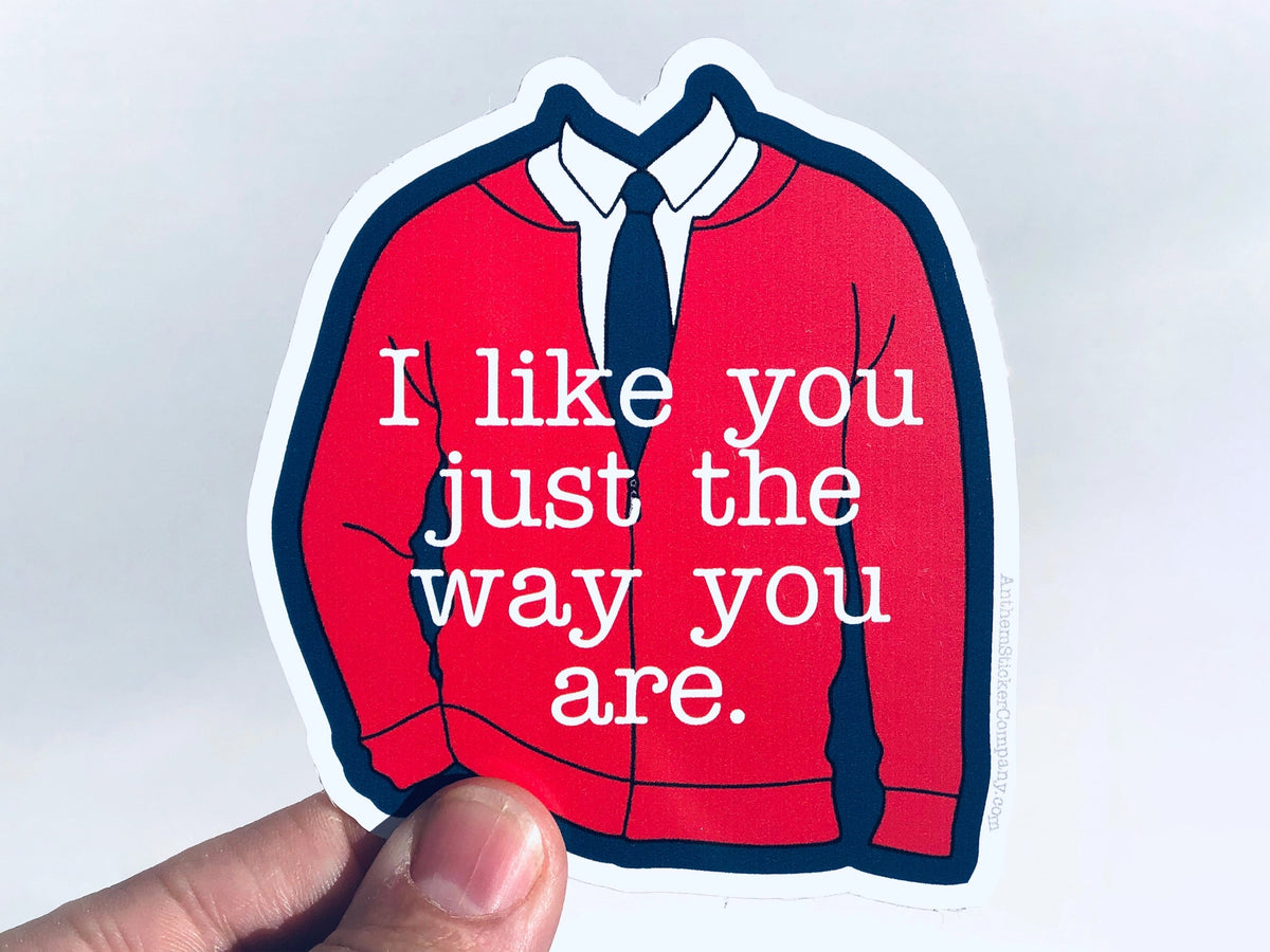 I Like You Sweater Vinyl Sticker