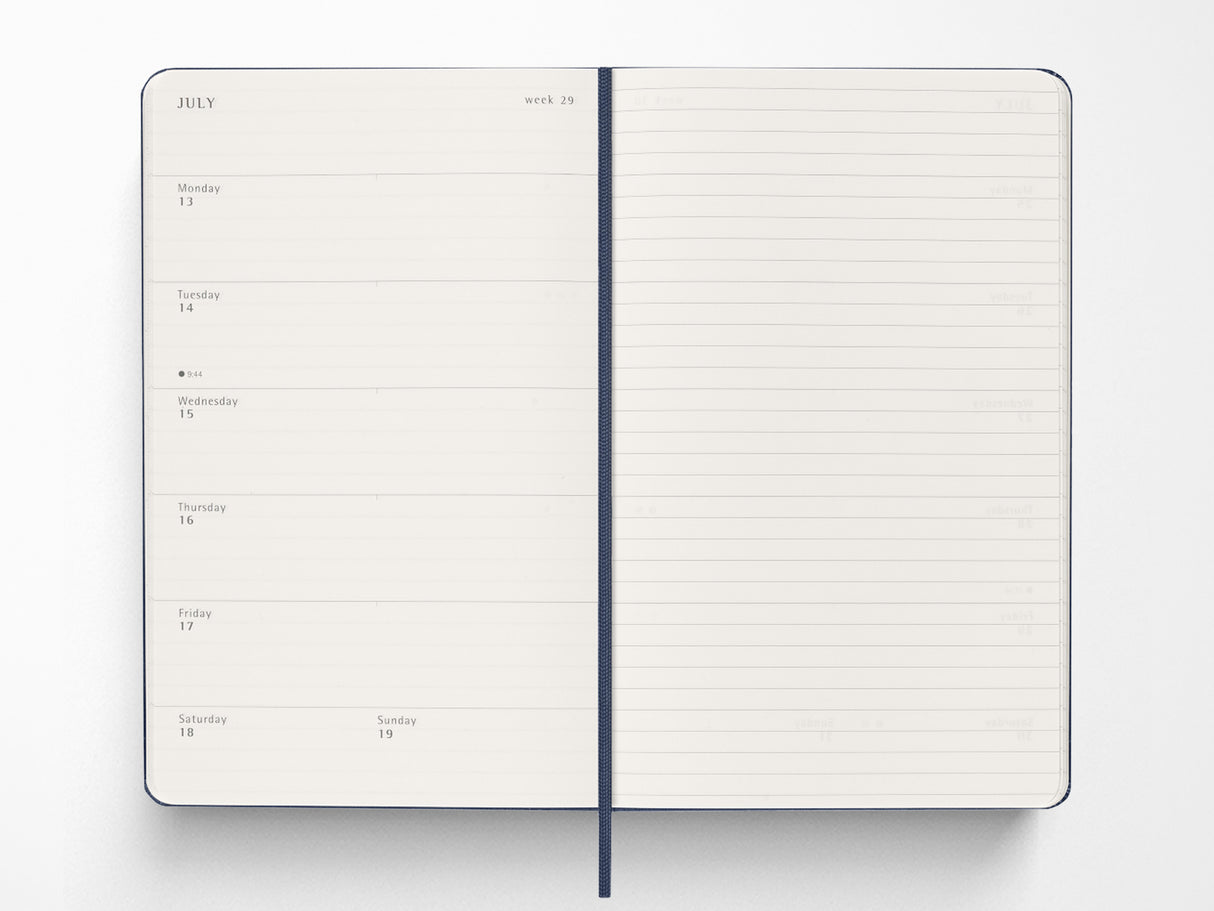 Moleskine 2027 Weekly Planner - Sapphire Blue Soft Cover