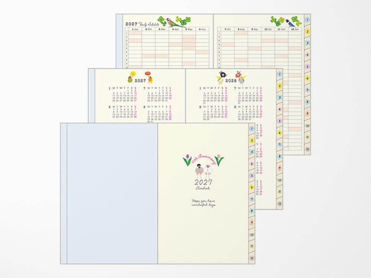 Midori Pocket Diary Mini Bird 2027