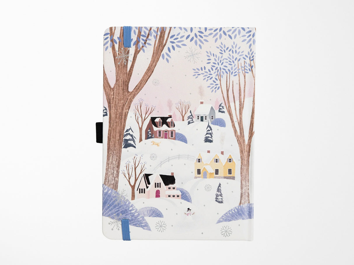 Winter Village A5 Dot Grid Journal