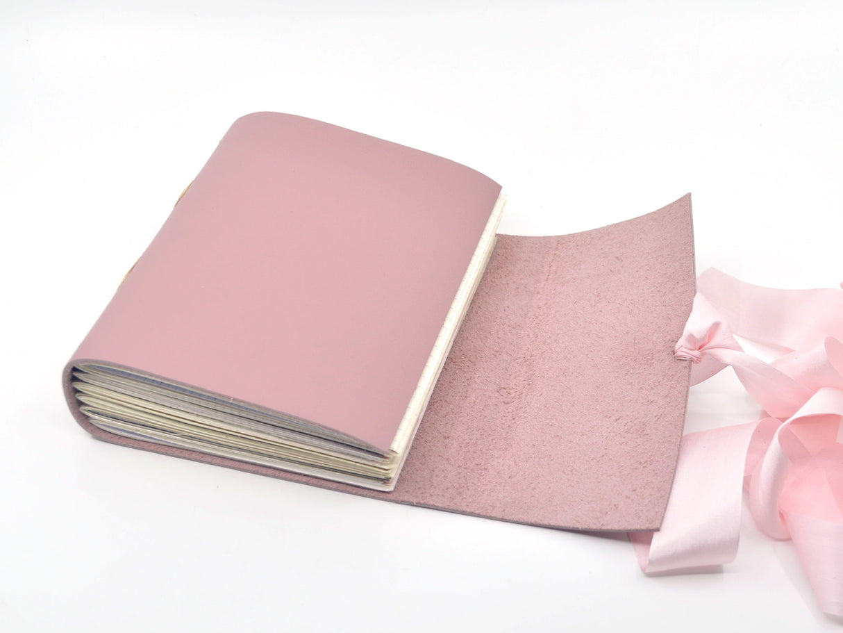 Rose Quartz One of a Kind Leather Journal