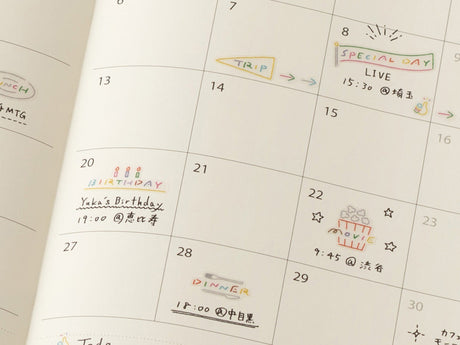 Midori Stickers - 2744 Text Anniversary