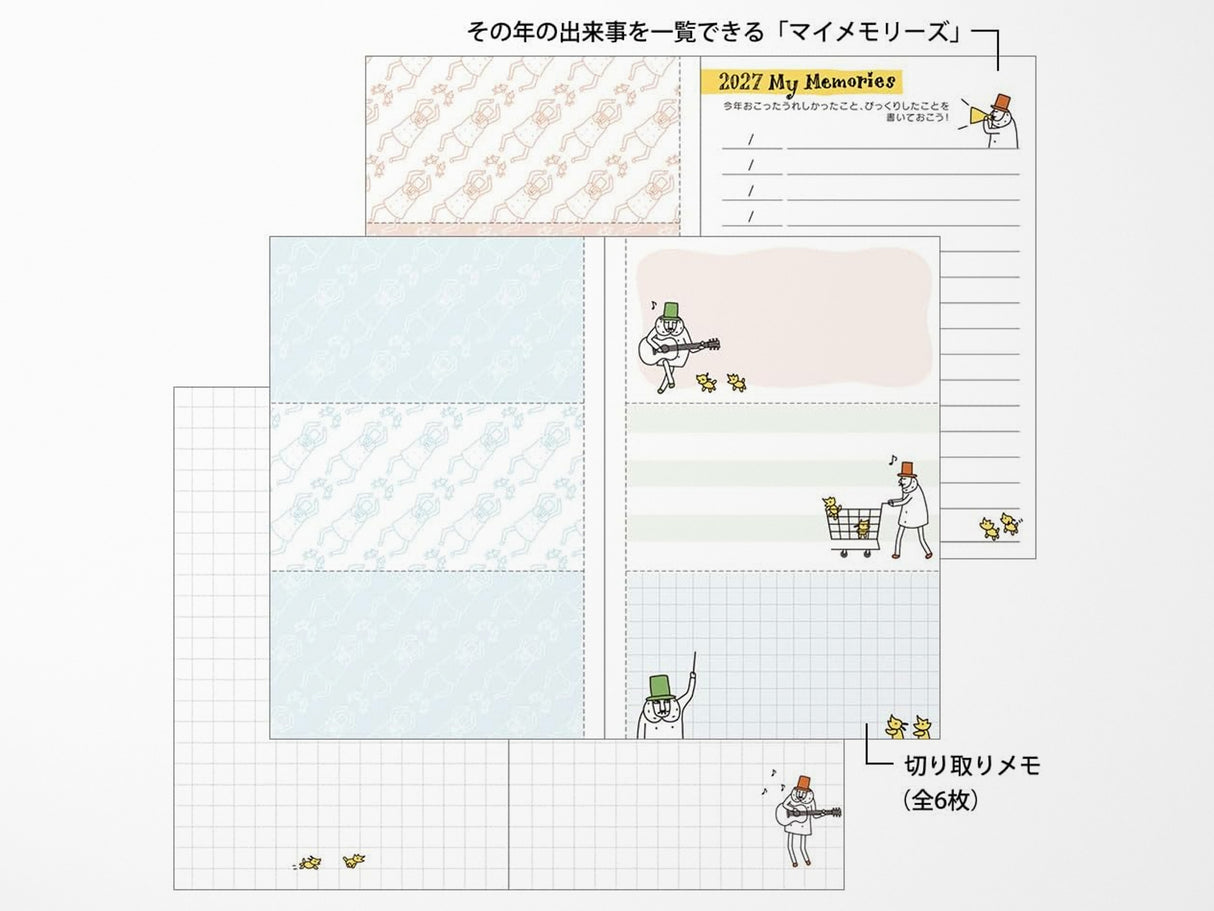 Midori Pocket Diary Mini Ojisan 2027