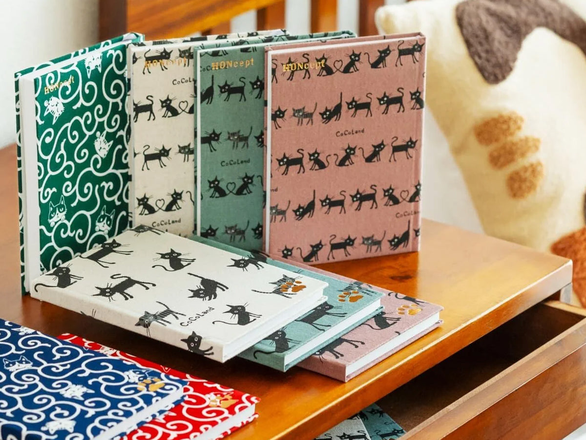 Japanese Cat Textile Notebook
