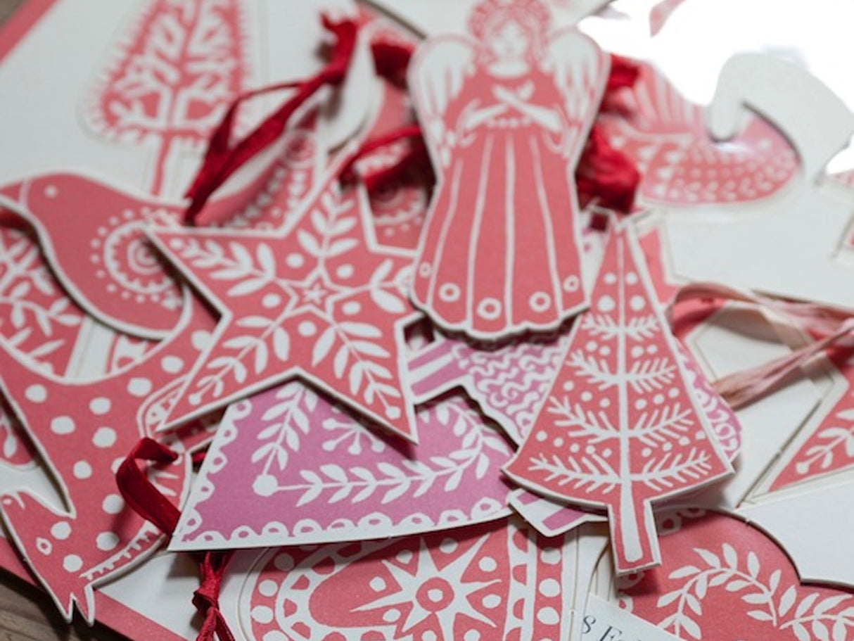 Paper Folk Art Christmas Decorations