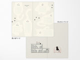 Midori Book Style Diary 2027 - Beige Cat