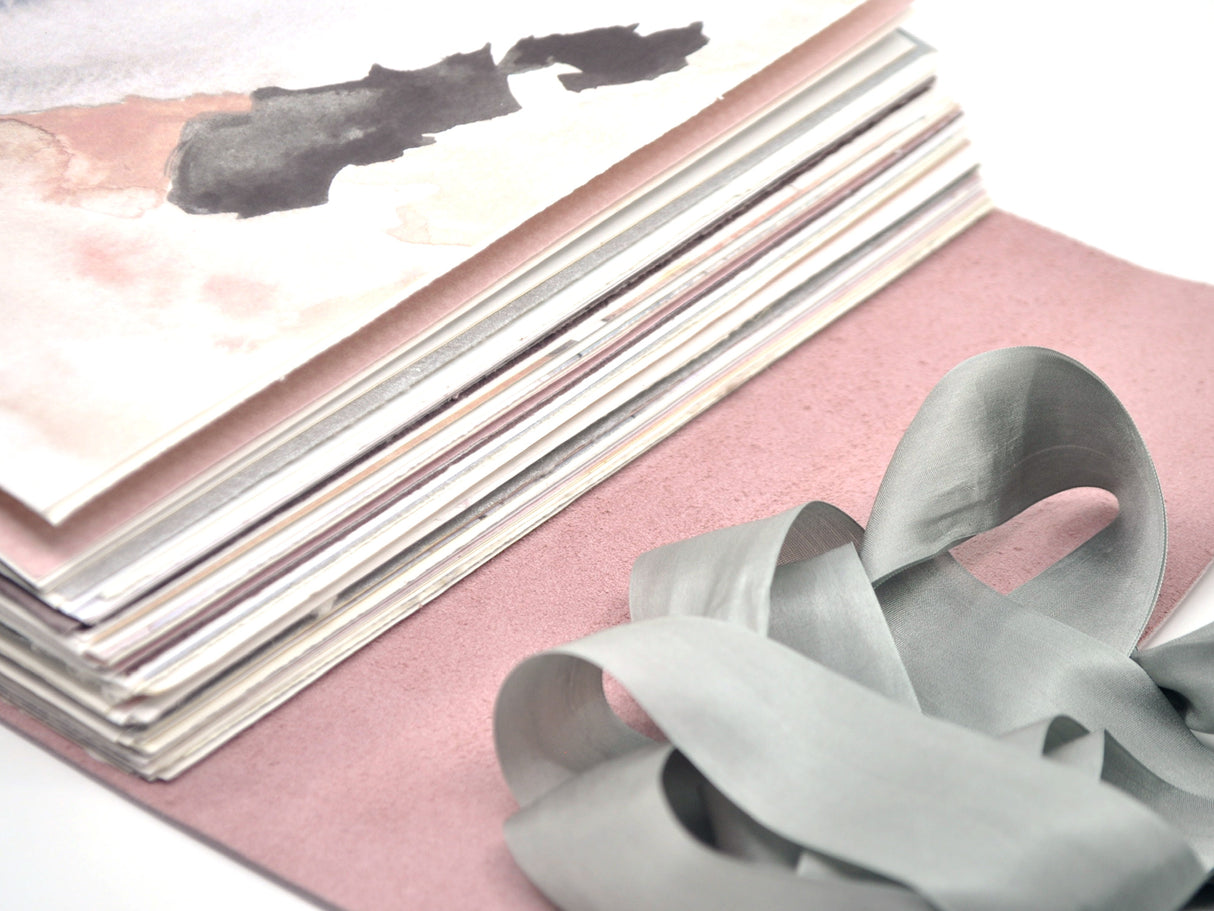 Silvery Blush One of a Kind Leather Journal